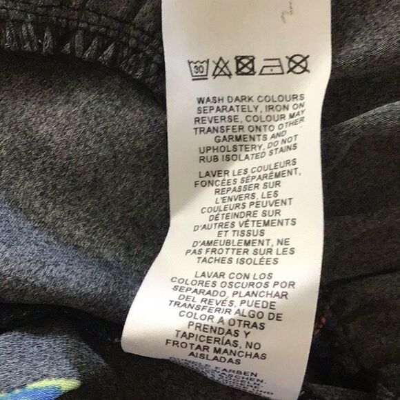 Collusion Black Graffiti Peplum Zip Popover Top - Picture 10 of 10